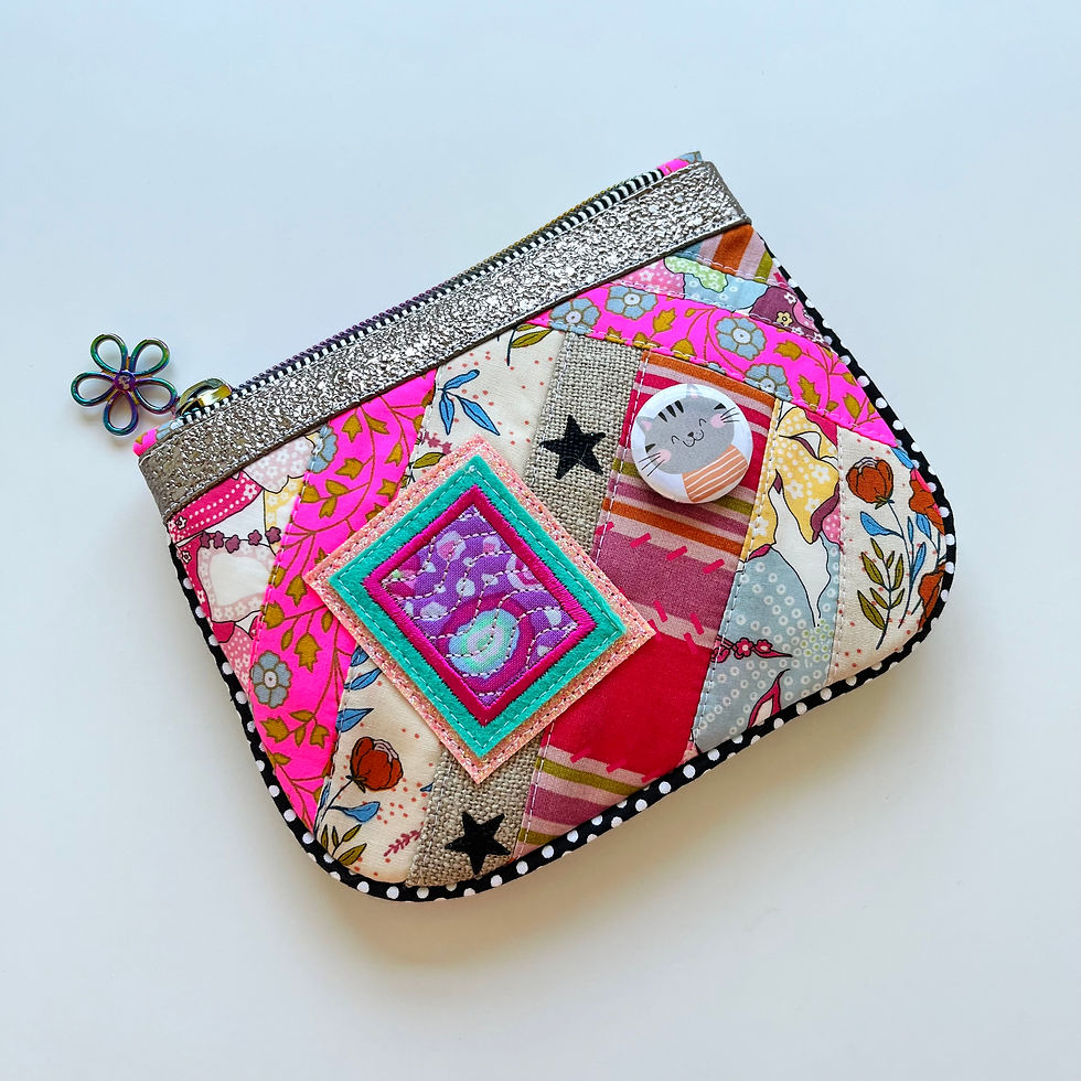 Pochette zippée, pochette artisanale