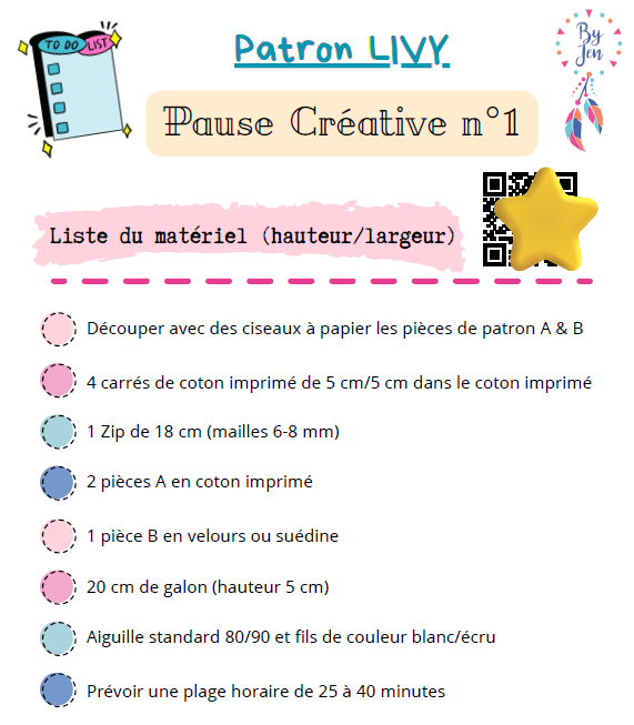 Patron PDF du Sac LIVY By Jen