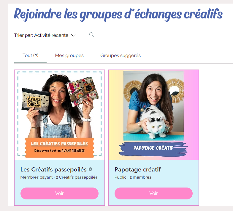 groupe déchanges couture