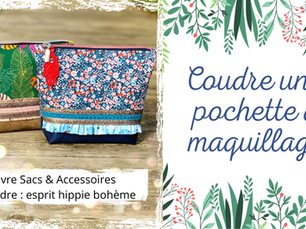 Coudre la pochette à maquillage