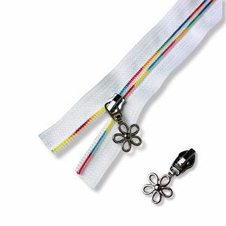 Zip arc en ciel curseur fleur