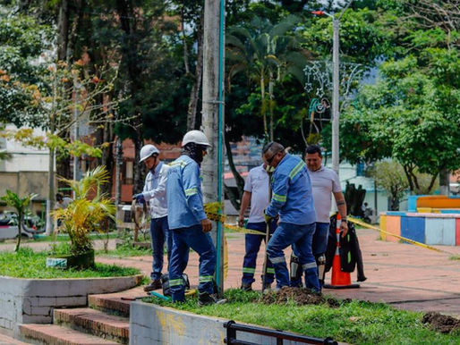 Alcaldía trabaja en la recuperación del servicio de alumbrado público en Parque de Belén