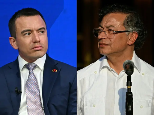 Daniel Noboa acusa a Petro de impulsar una “incursión” guerrillera desde Colombia