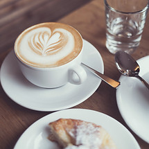 corações de café