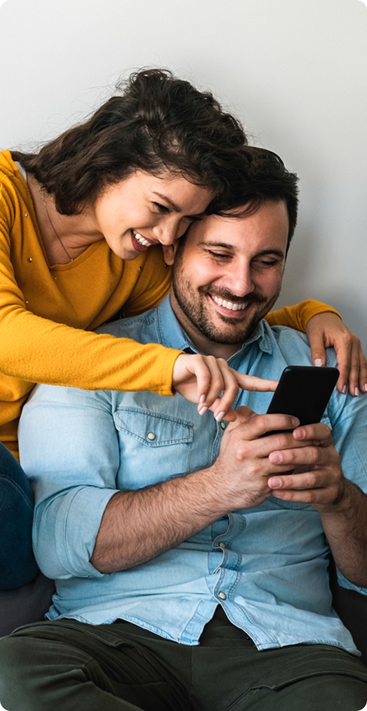 Casal feliz e saudavel