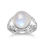 Thumbnail: Oxidized Ornate Rainbow Moonstone Ring