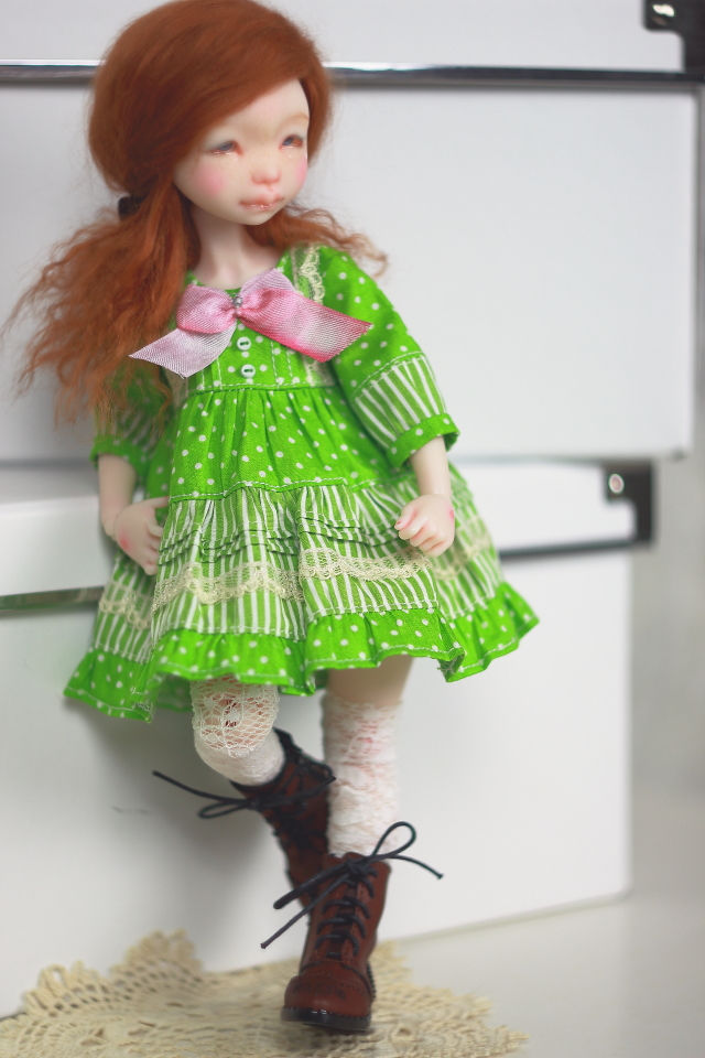 Baby Dress (green) for DustOfDoll