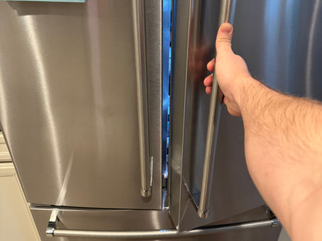 Opening a refrigerator door