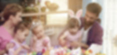 Family Decorating Eggs