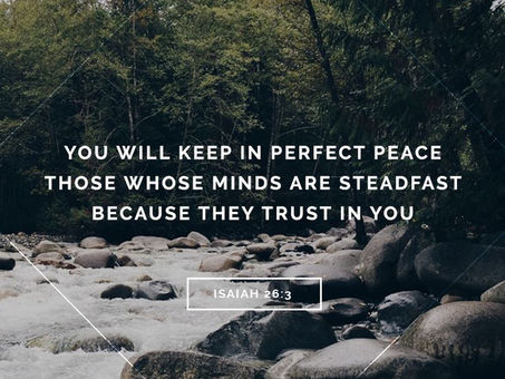 To Keep Perfect Peace in Our Lives Is Difficult...If We Only Focus on Ourselves.