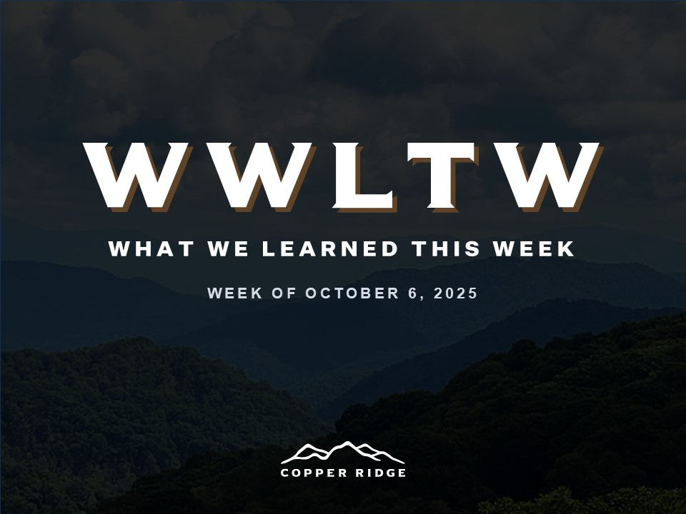 What We Learned This Week