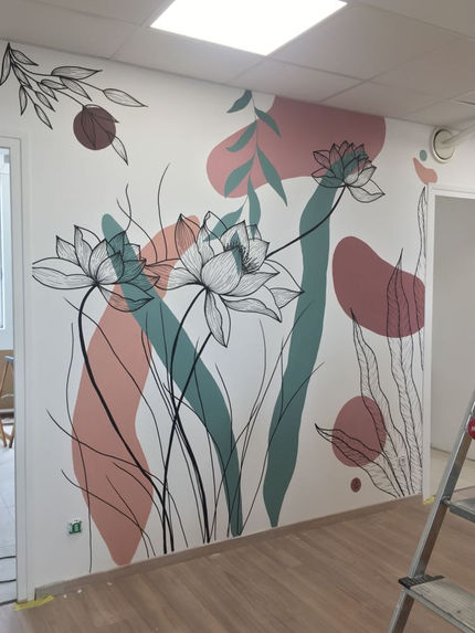décor mural floral