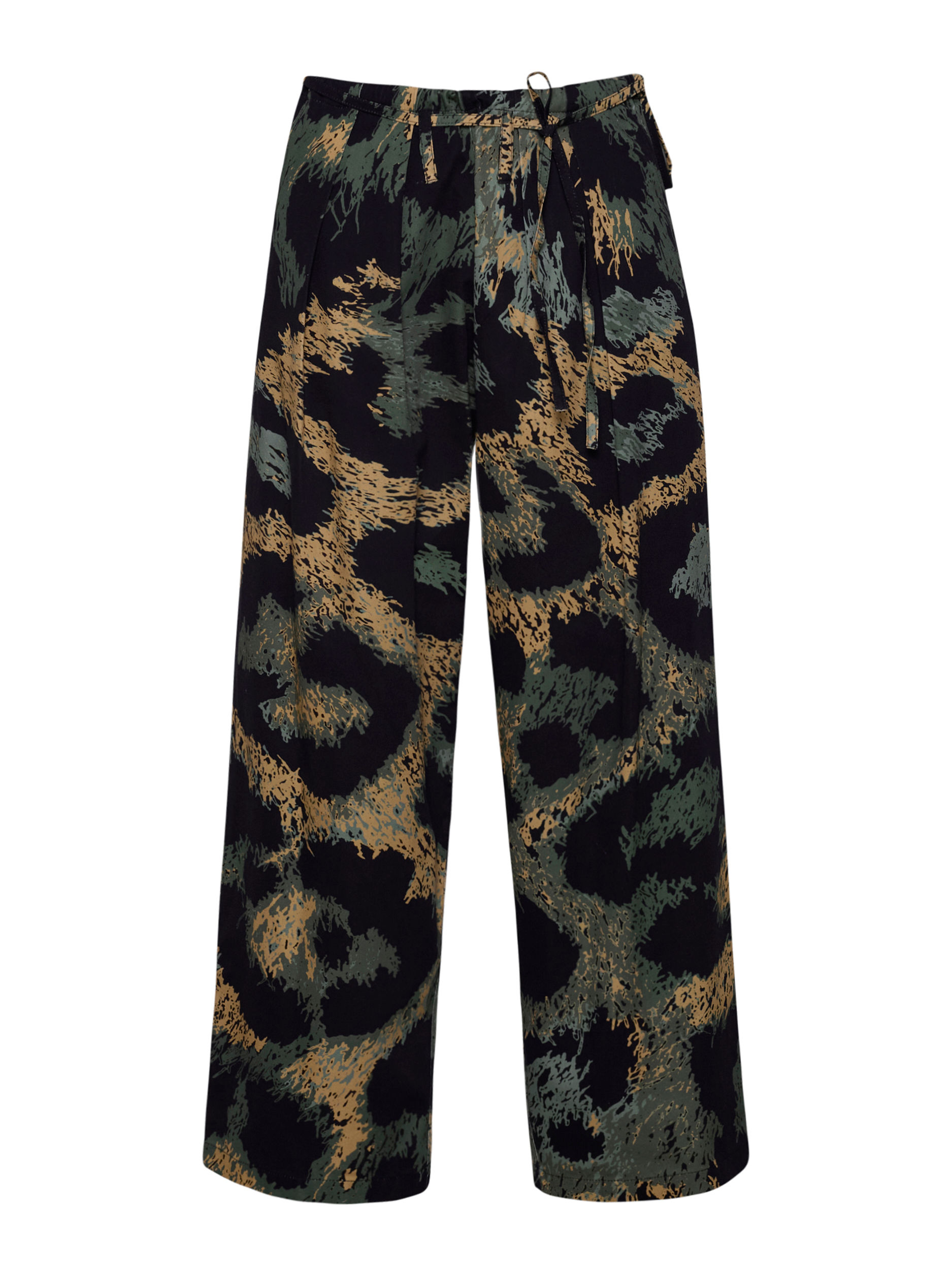 Leopard Hajime Pleated Trousers Front