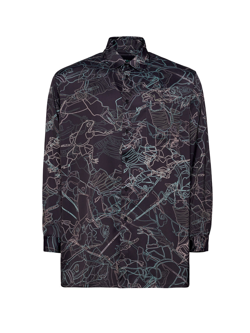 Satin Kaeru Long Shirt