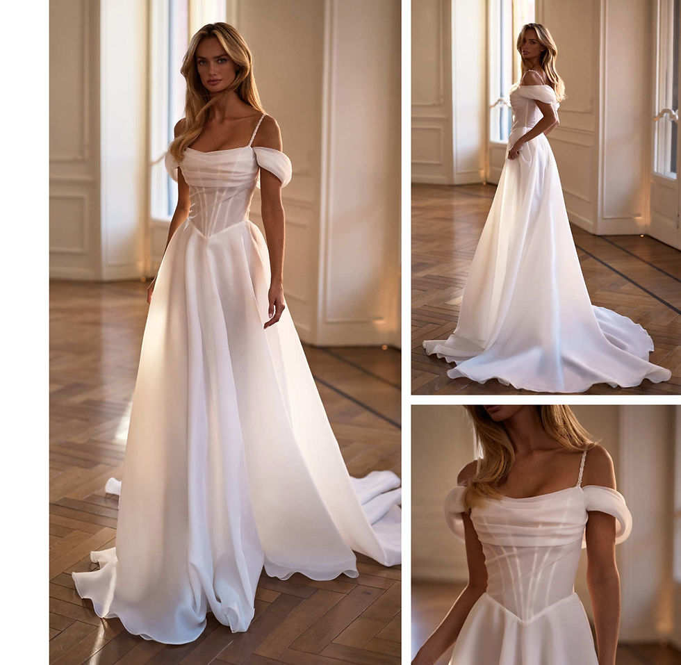 Bella sposa con abito bianco, Sposami Atelier. Abito elegante e romantico.