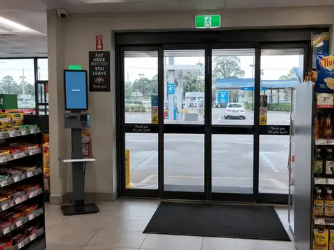 histone luna x on a floor stand in a convenience store setting