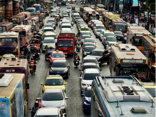 Stalling traffic serving as a metaphor for stalled sales