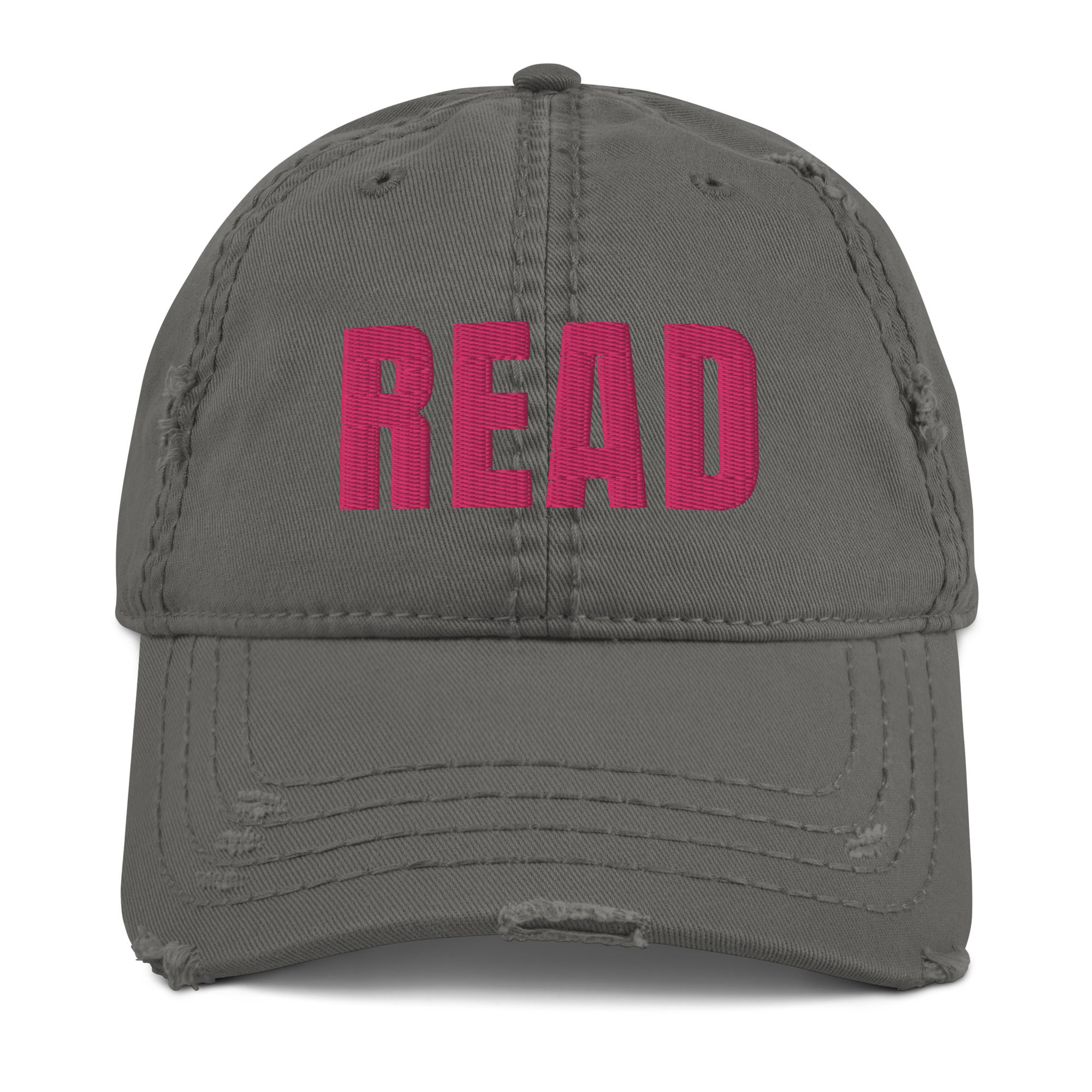 Thinking Cap: READ Distressed Ball Cap Hat