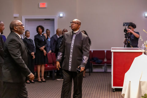 Bishop Litman preaching