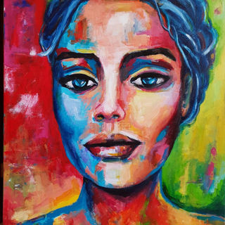 Acrylics and Oils on canvas 70 x 80 cm