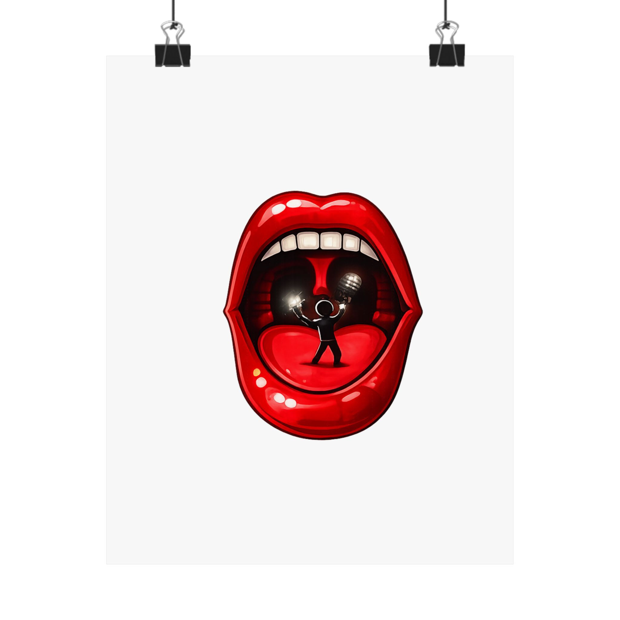 BTV Lips Matte Vertical Posters