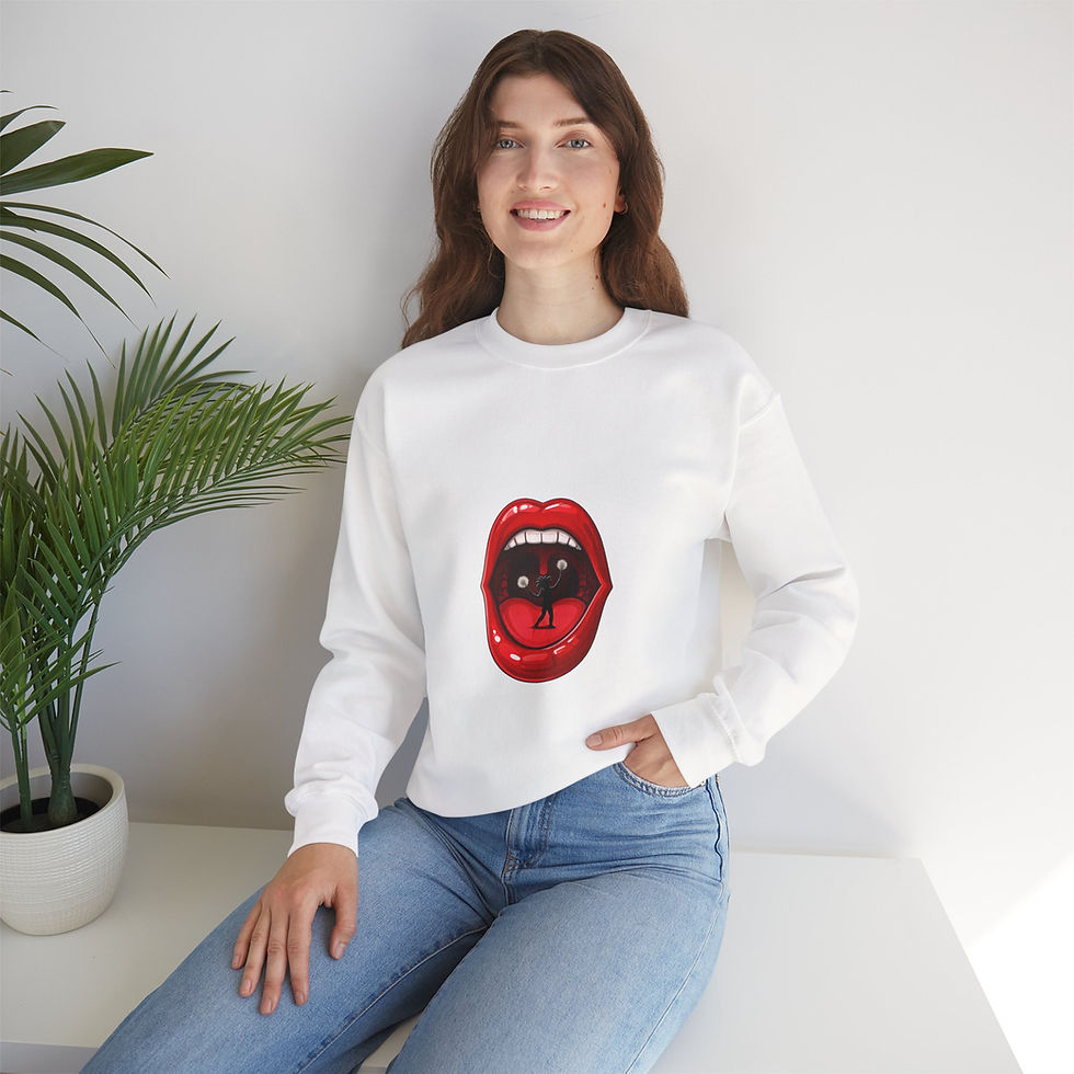 Thumbnail: BTV Lips Unisex Heavy Blend™ Crewneck Sweatshirt