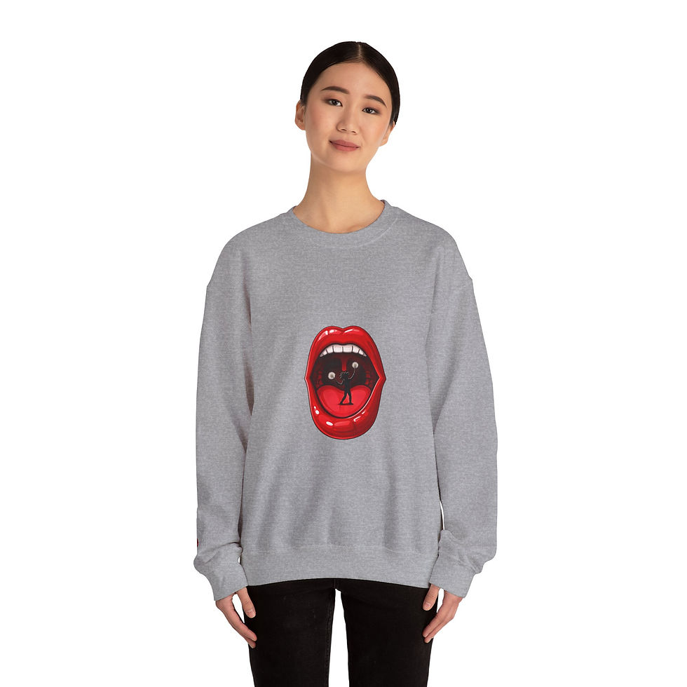 Thumbnail: BTV Lips Unisex Heavy Blend™ Crewneck Sweatshirt