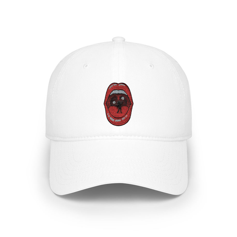 Thumbnail: BTV Lips Low Profile Baseball Cap  (Embroidery)