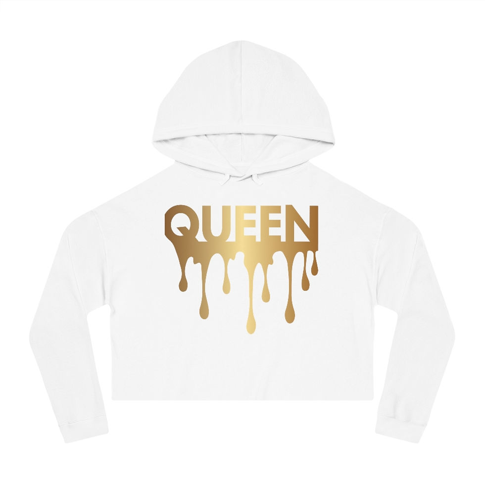 Thumbnail: Drip Queen Cropped Hooded Sweatshirt
