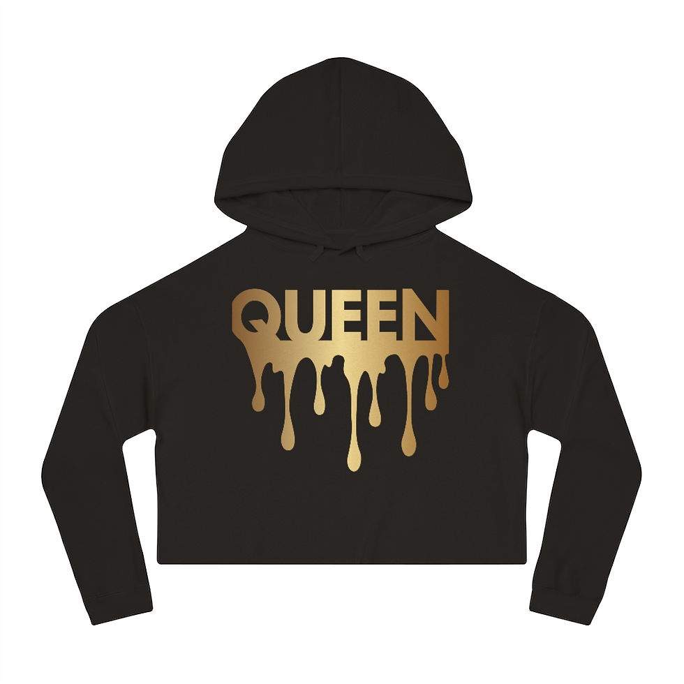 Thumbnail: Drip Queen Cropped Hooded Sweatshirt