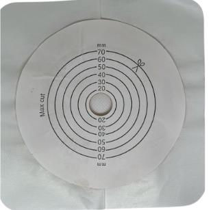 Placa plana para colostomía 70mm