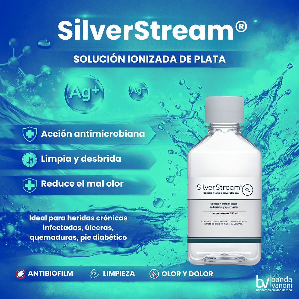 Miniatura: Solución ionizada de plata para cuidado de heridas crónicas Silverstream
