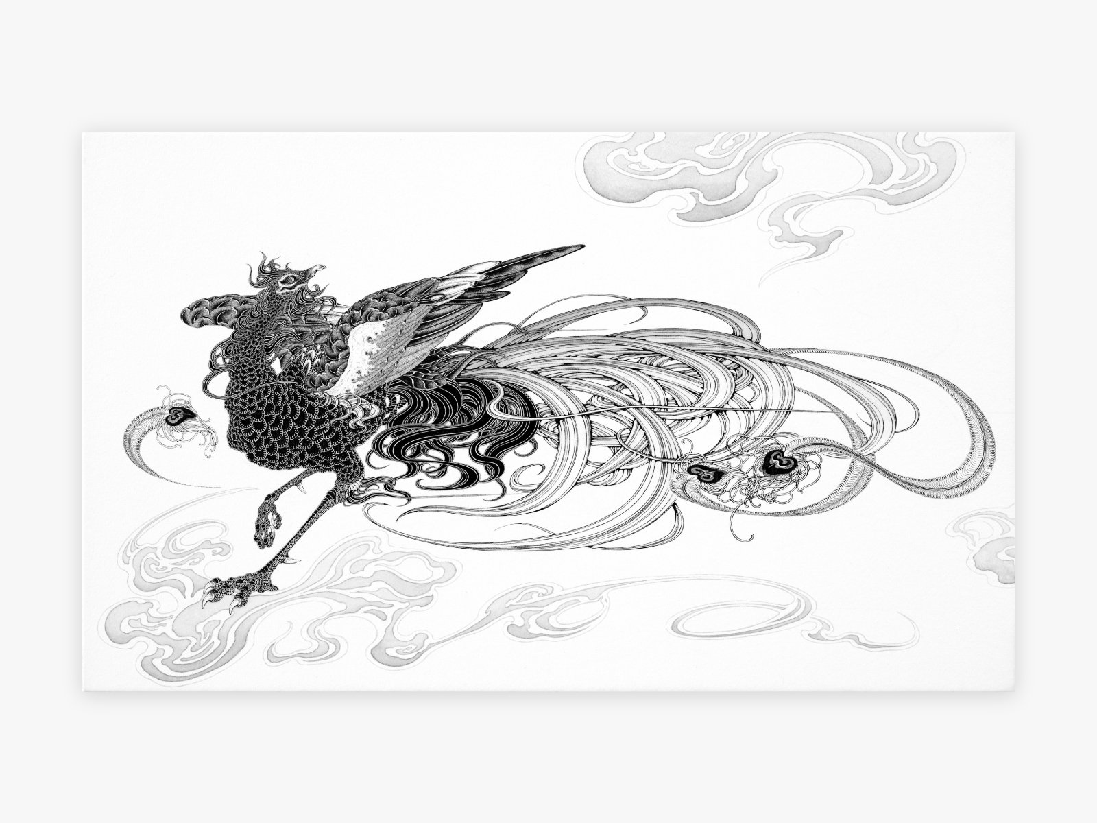 【ましもゆき陰霧Shade2012原画 ink on paper 額装】 ましもゆき Yuki Mashimo | 四季彩舎 SHIKISAISHA