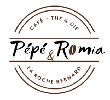 Logo initiale marroné gourmand élégant m