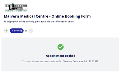 Malvern How to book an appointment