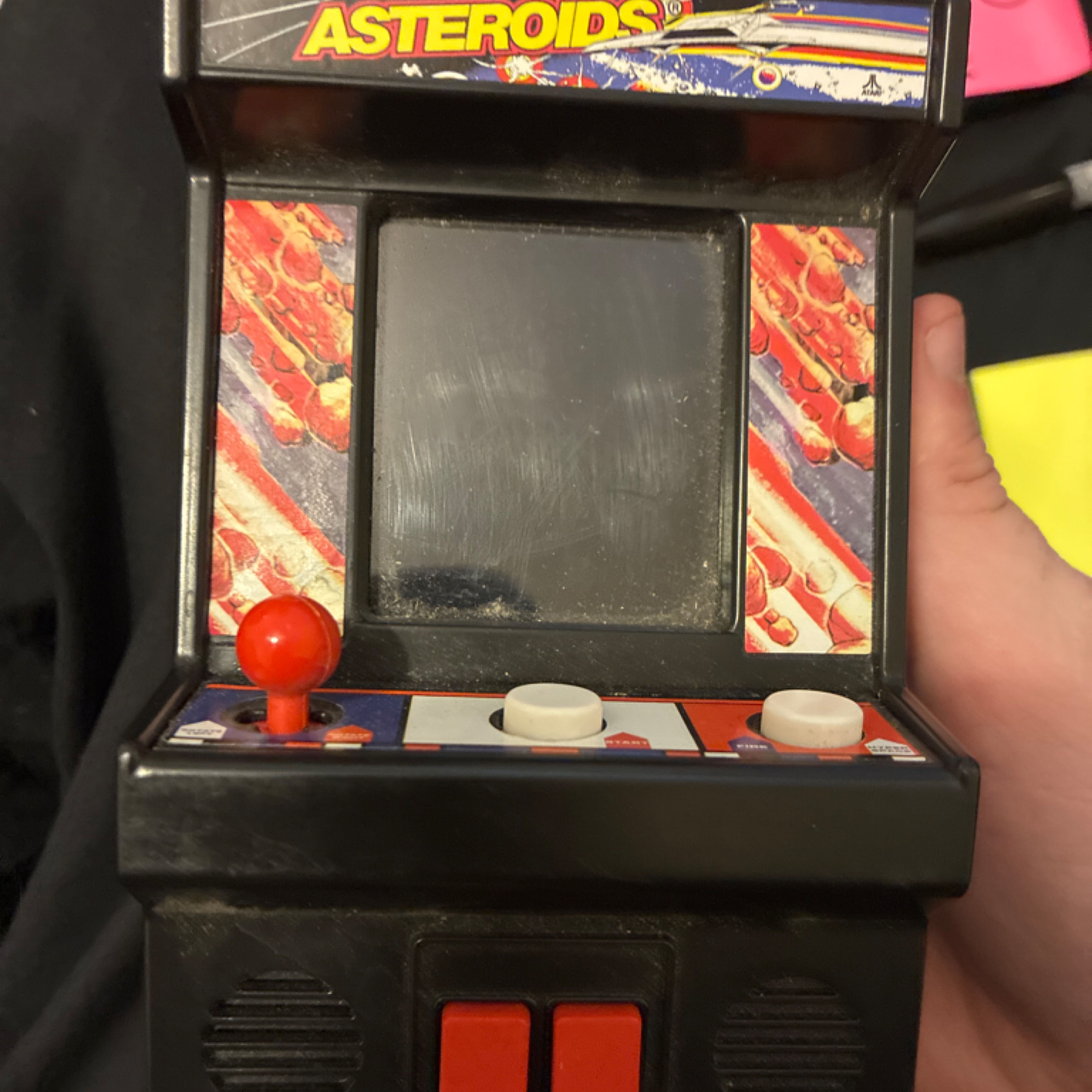 Atari Asteroids Mini Arcade Game Retro Handheld Tested and working VIDEO