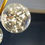 Thumbnail: MODERN 8-LIGHT GLASS GLOBE LED CHANDELIER IN GOLD WITH 2 COLOR MODE