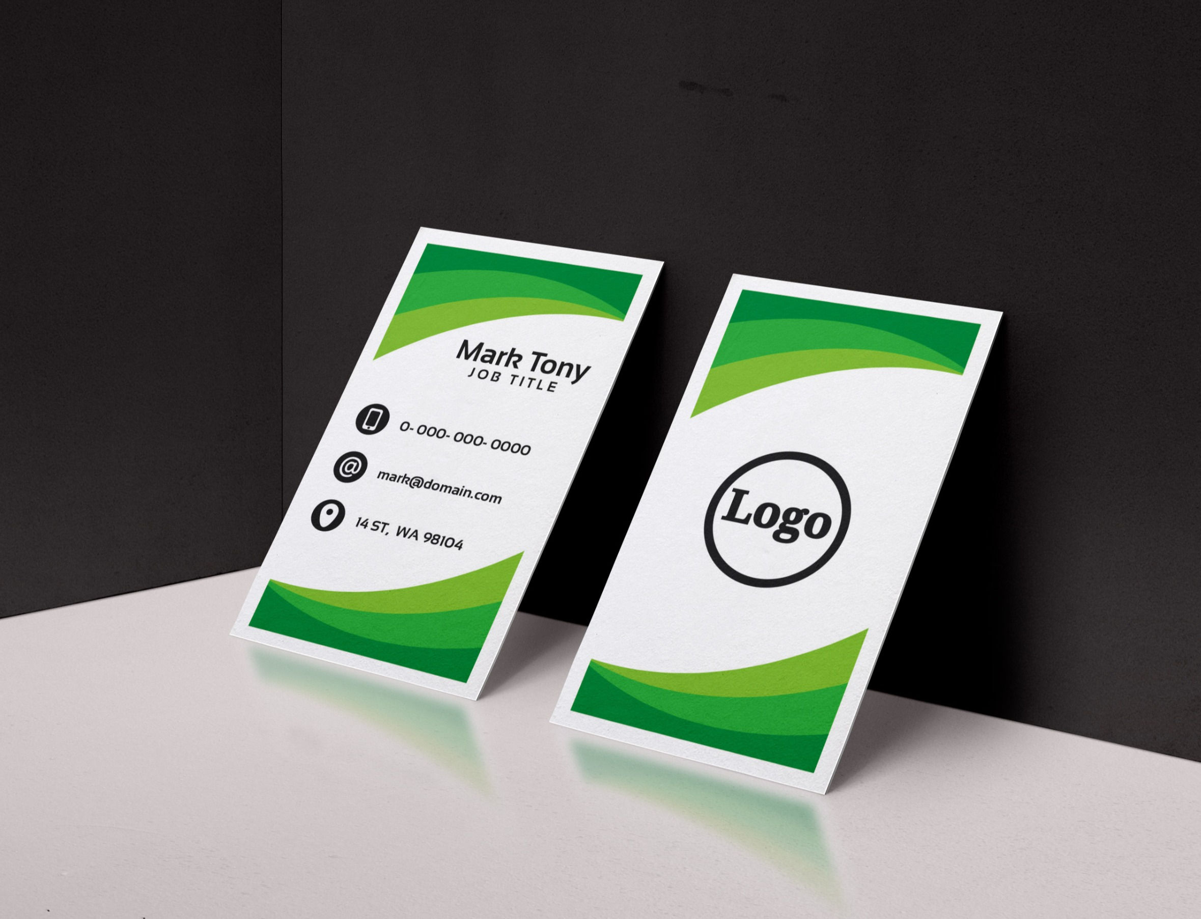 Ophthalmologist Vertical Eye Business Card Design