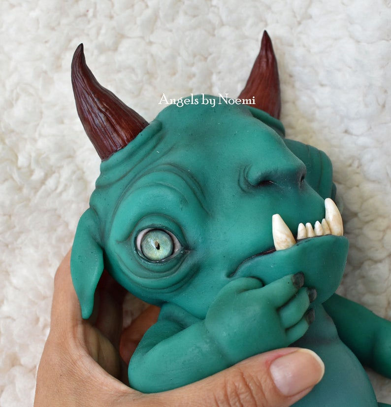 Miniatura: "Marsug" Silicone Baby Doll - Demon Dragon Creature - Custom Order