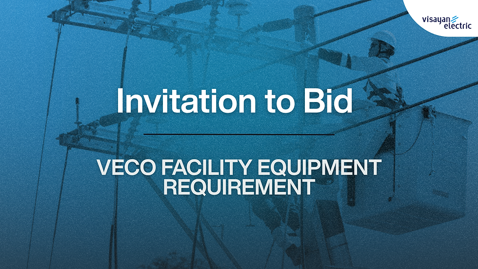 VECO FACILITY EQUIPMENT REQUIREMENT