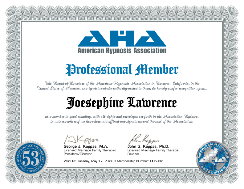 Hypnoclarity hypnotherapy aha american hypnosis association