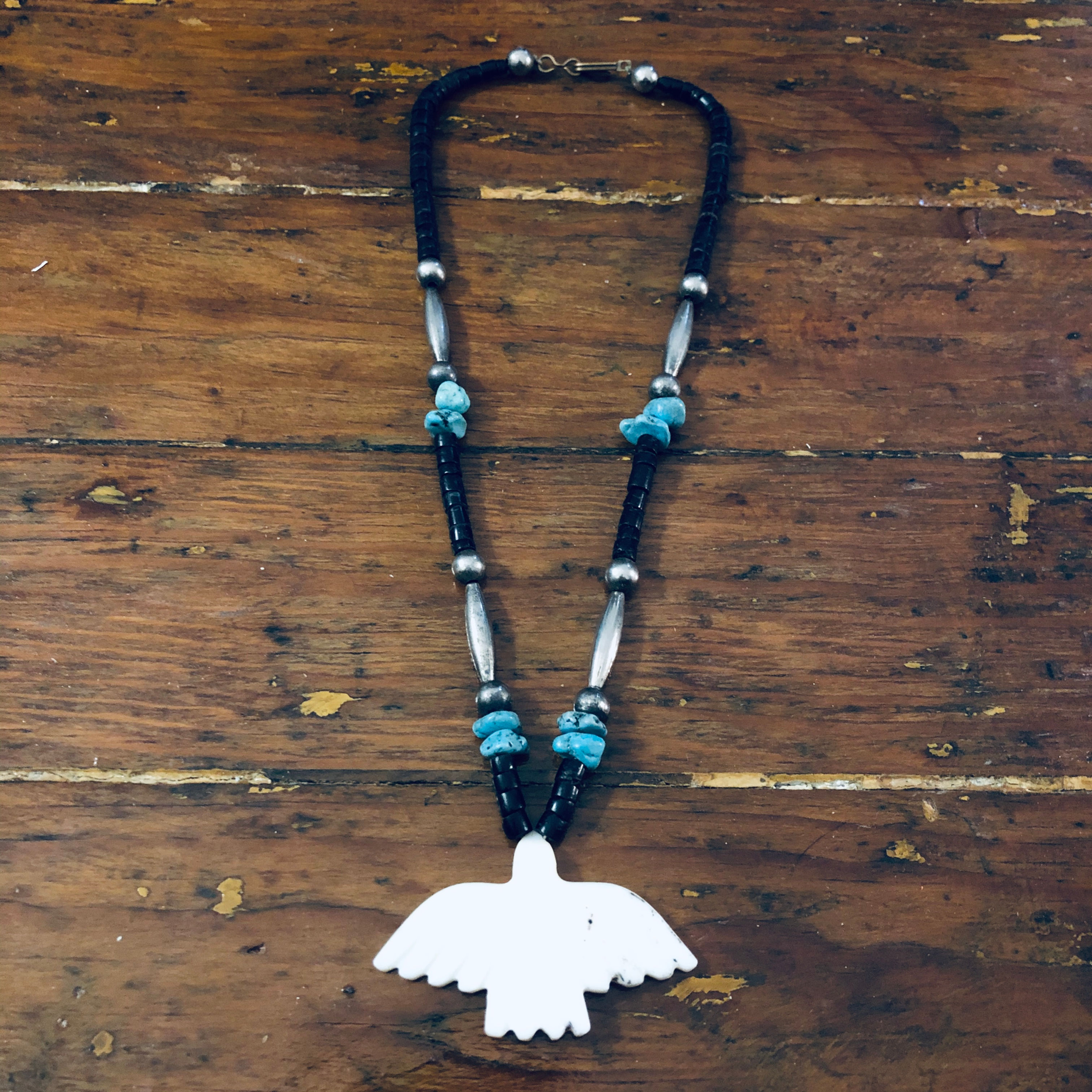 Santo Domingo Thunder Bird Bead Necklace