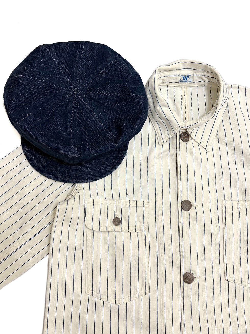 Miniatura: Double Works HBT Japanese Denim Chore Jacket / M