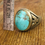 Miniatura: Sterling Silver  Thunder bird Turquoise Ring /11.5