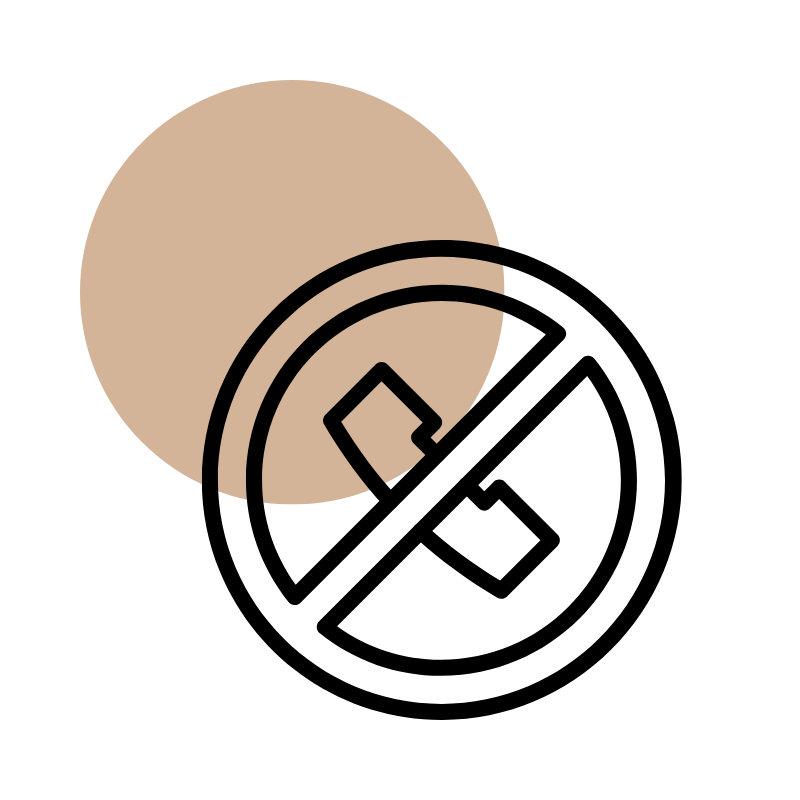 Icon of a crossed-out phone symbolizing no need to contact your previous pharmacy