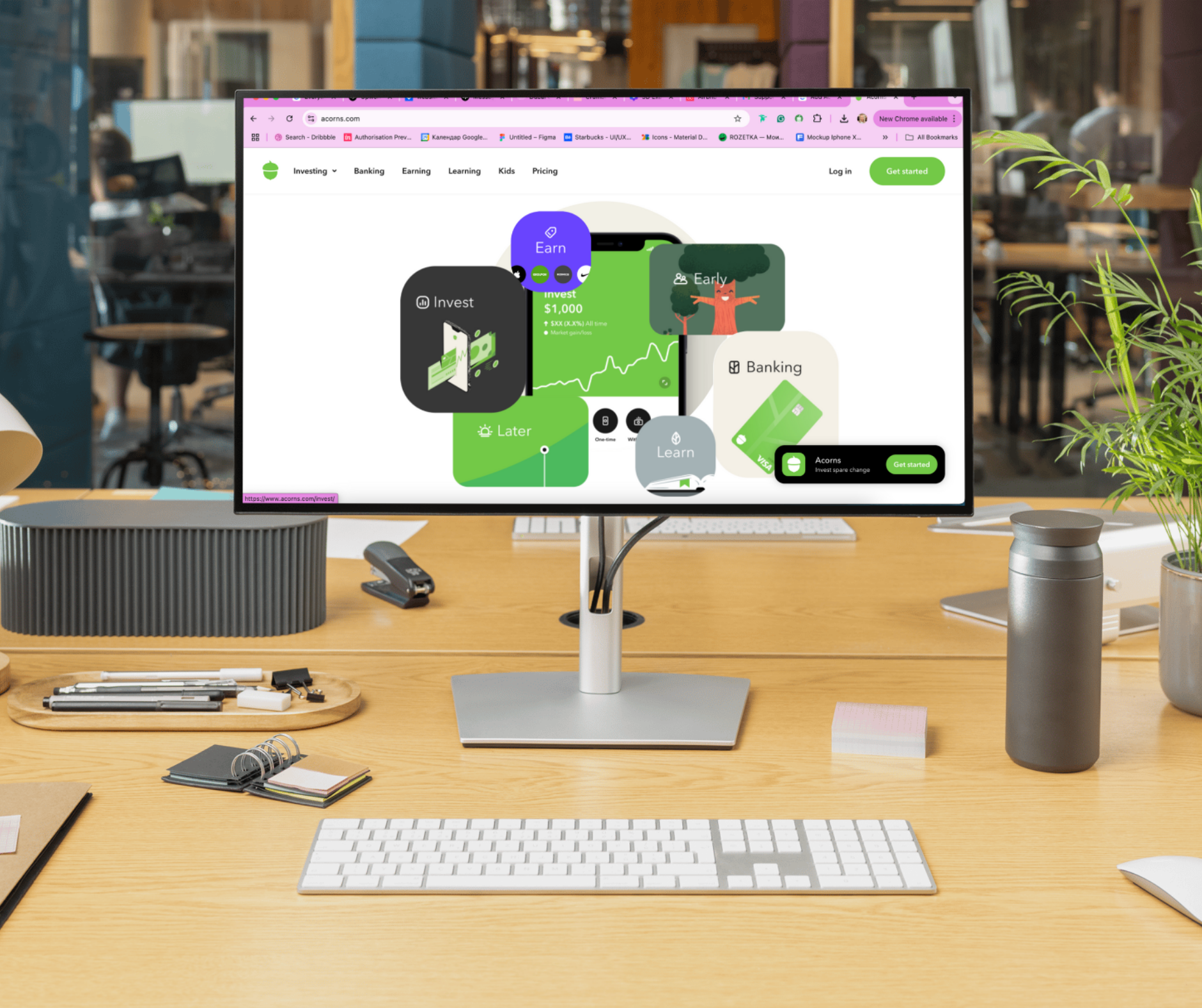 Acorns screen