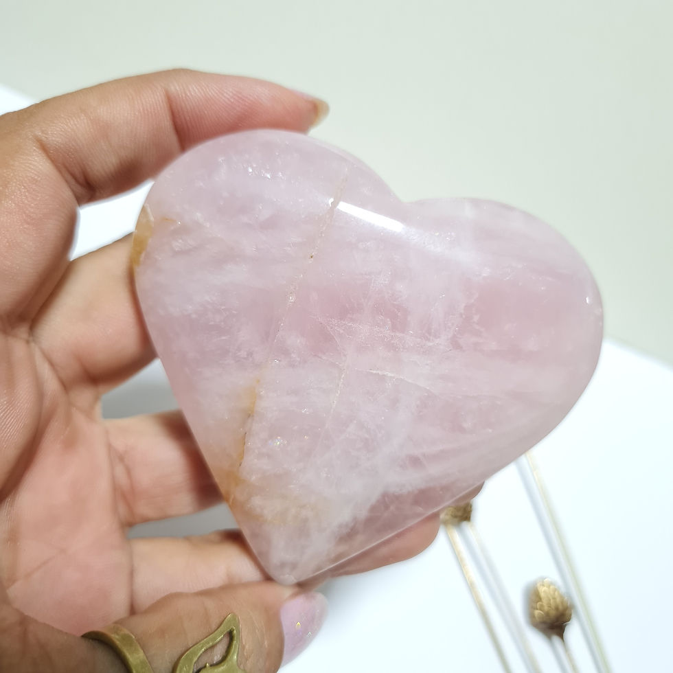 Miniatura: Coração de Quartzo Rosa 01