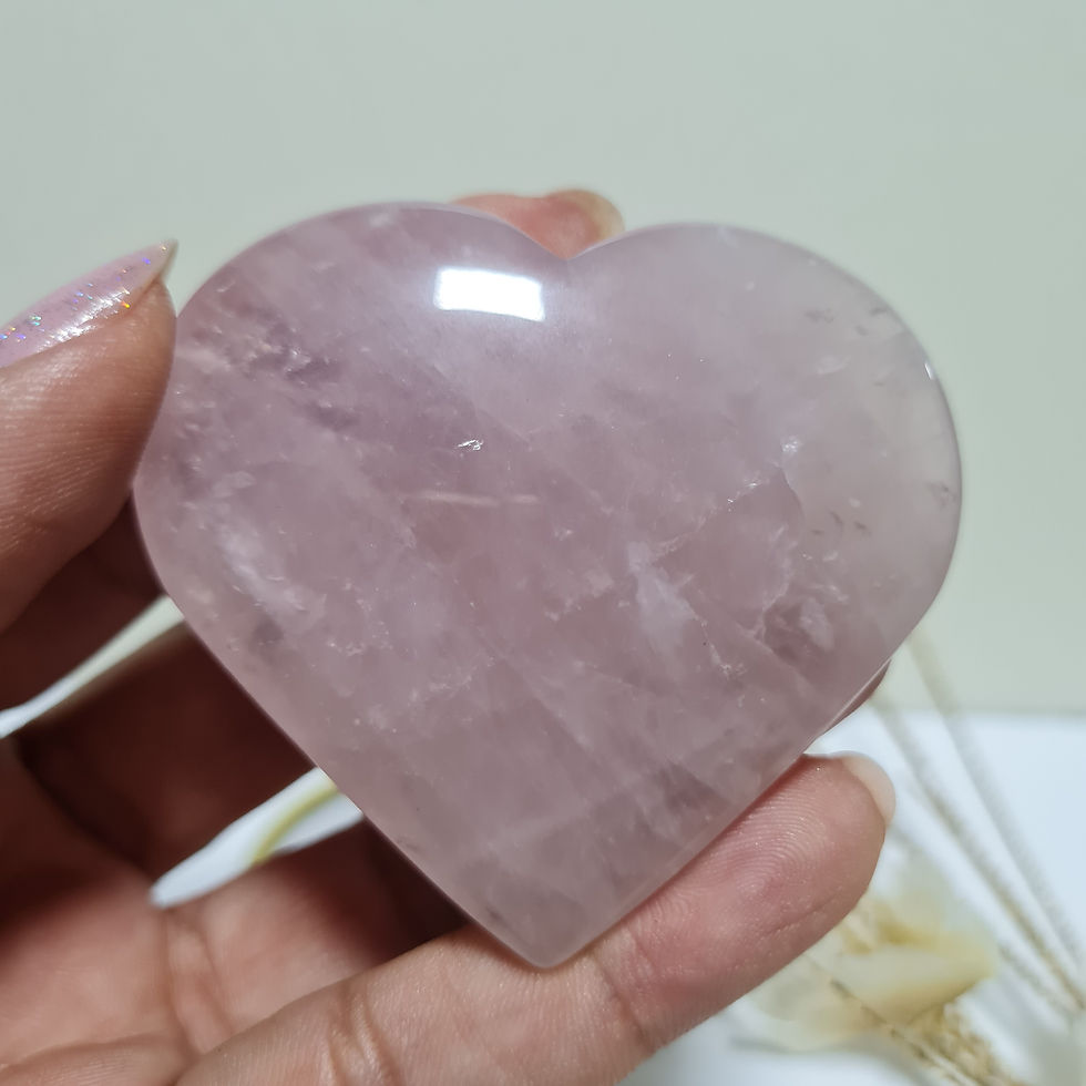 Miniatura: Coração de Quartzo Rosa 06