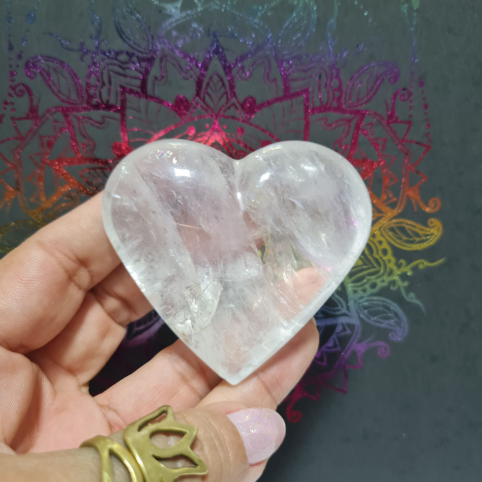 Miniatura: Coração de Quartzo Transparente 01