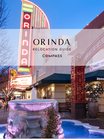 Orinda relocation guide cover showing the theater and town center.